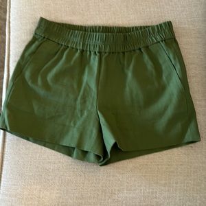 NWOT * J Crew scrunch waist green Shorts